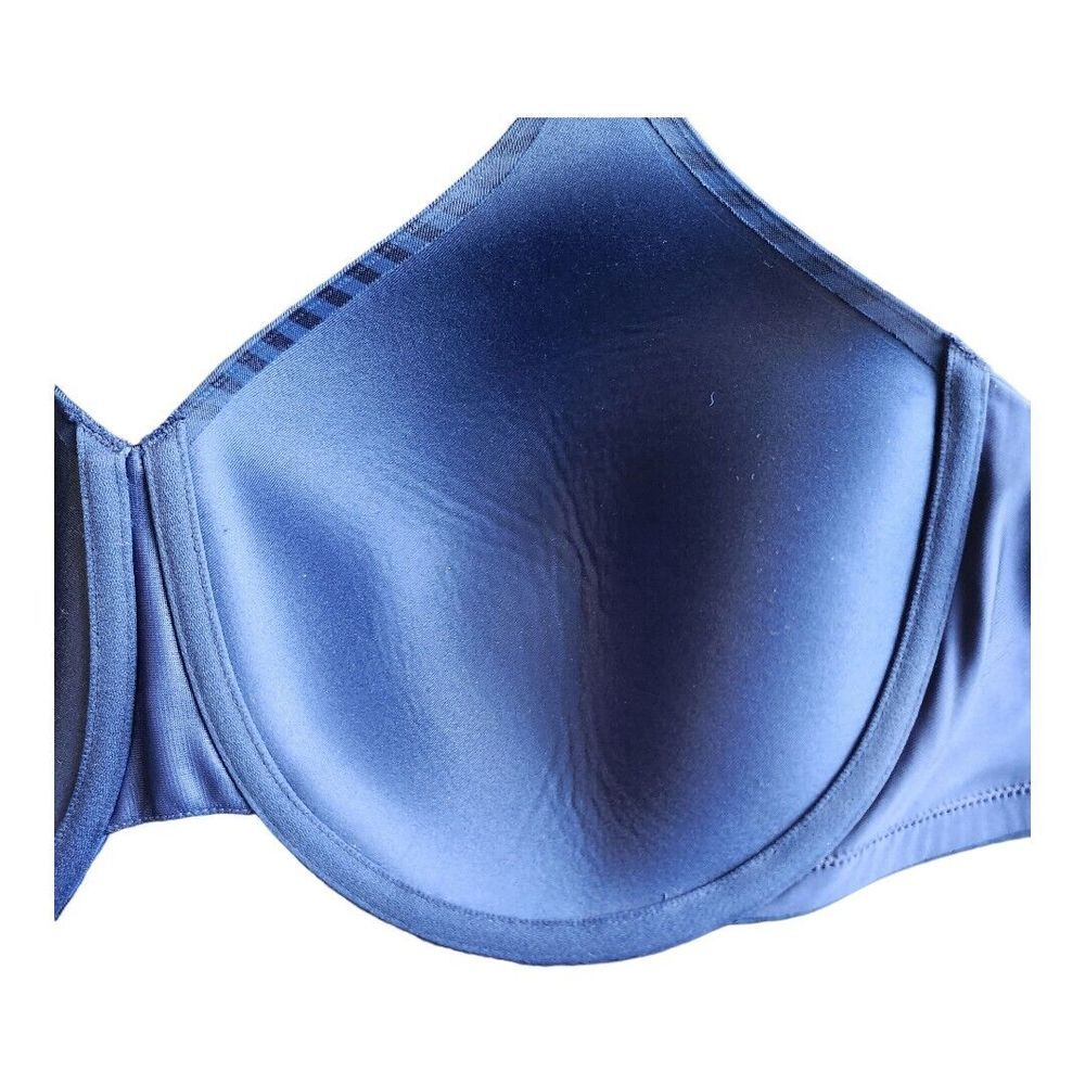 NEW Playtex Secrets All‎ Over Smoothing Bra Underwire 36DDD Navy Blue 4747 NWT - Picture 6 of 11